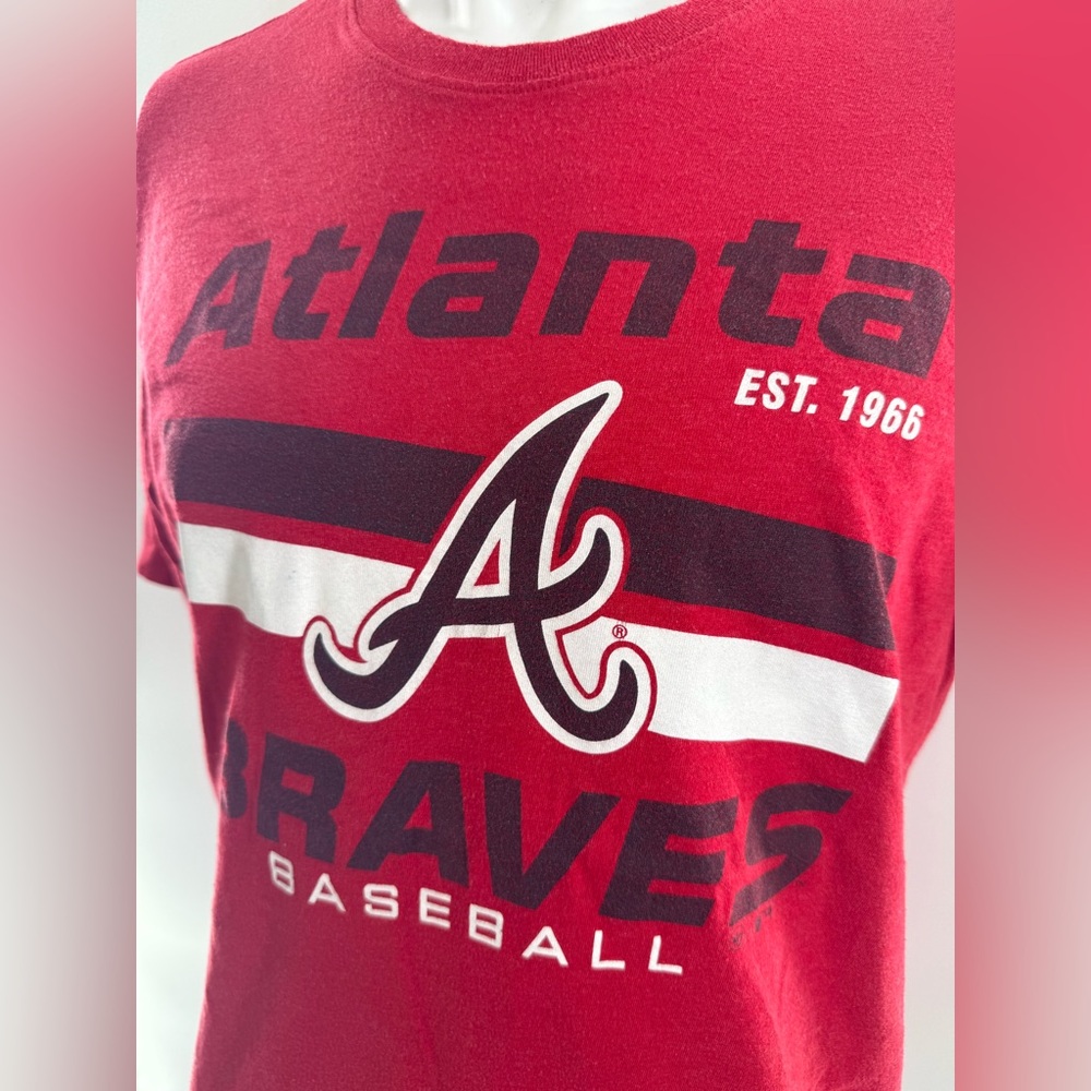 EUC 47 Red Atlanta Braves Baseball Tee - Picture 4 of 7